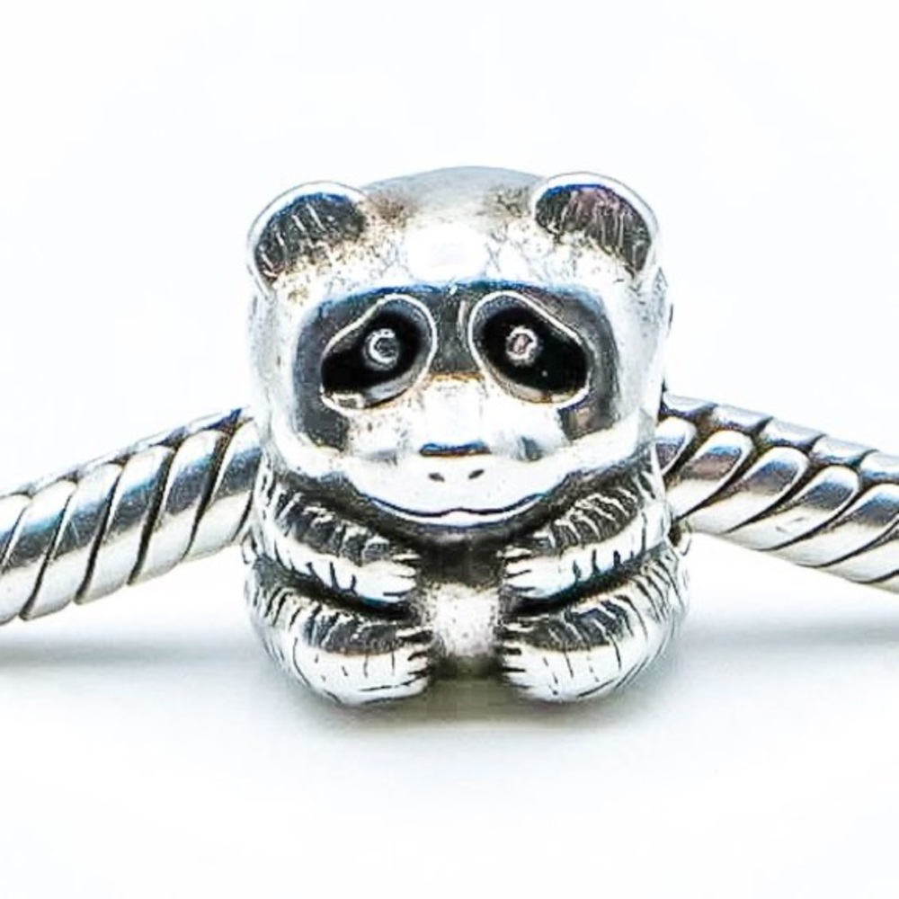 Pandora Panda Bear Sterling Silver Charm 790490EN16 -Retired